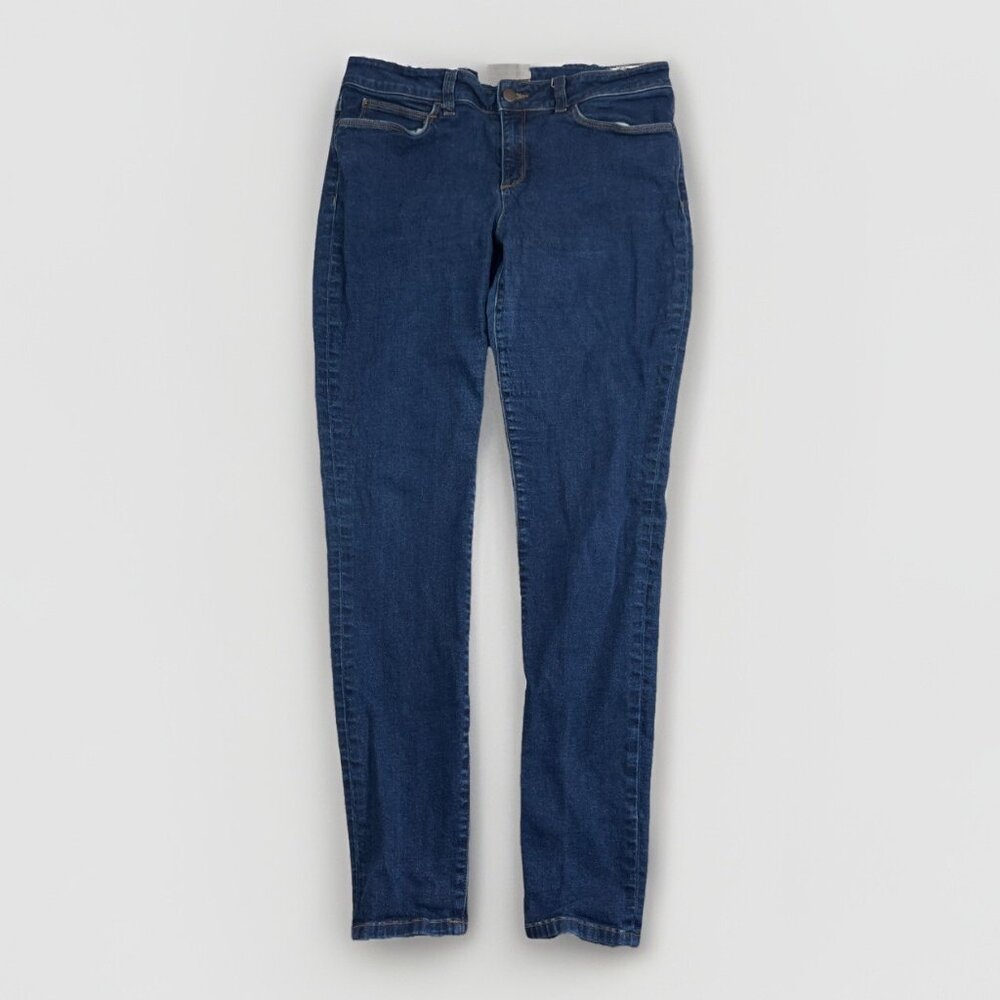 American Apparel Jeans Womens 32 Dark Blue Denim USA Made Skinny